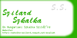 szilard szkalka business card